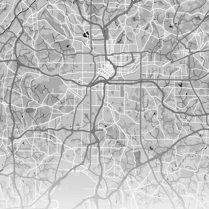 Map of Atlanta, USA Canvas Wall Art
