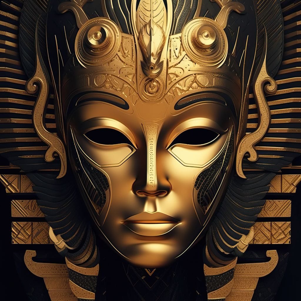 Radiant Ruler of Ancient Egypt Canvas Wall Art