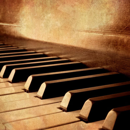 Vintage Piano Keys Canvas Wall Art
