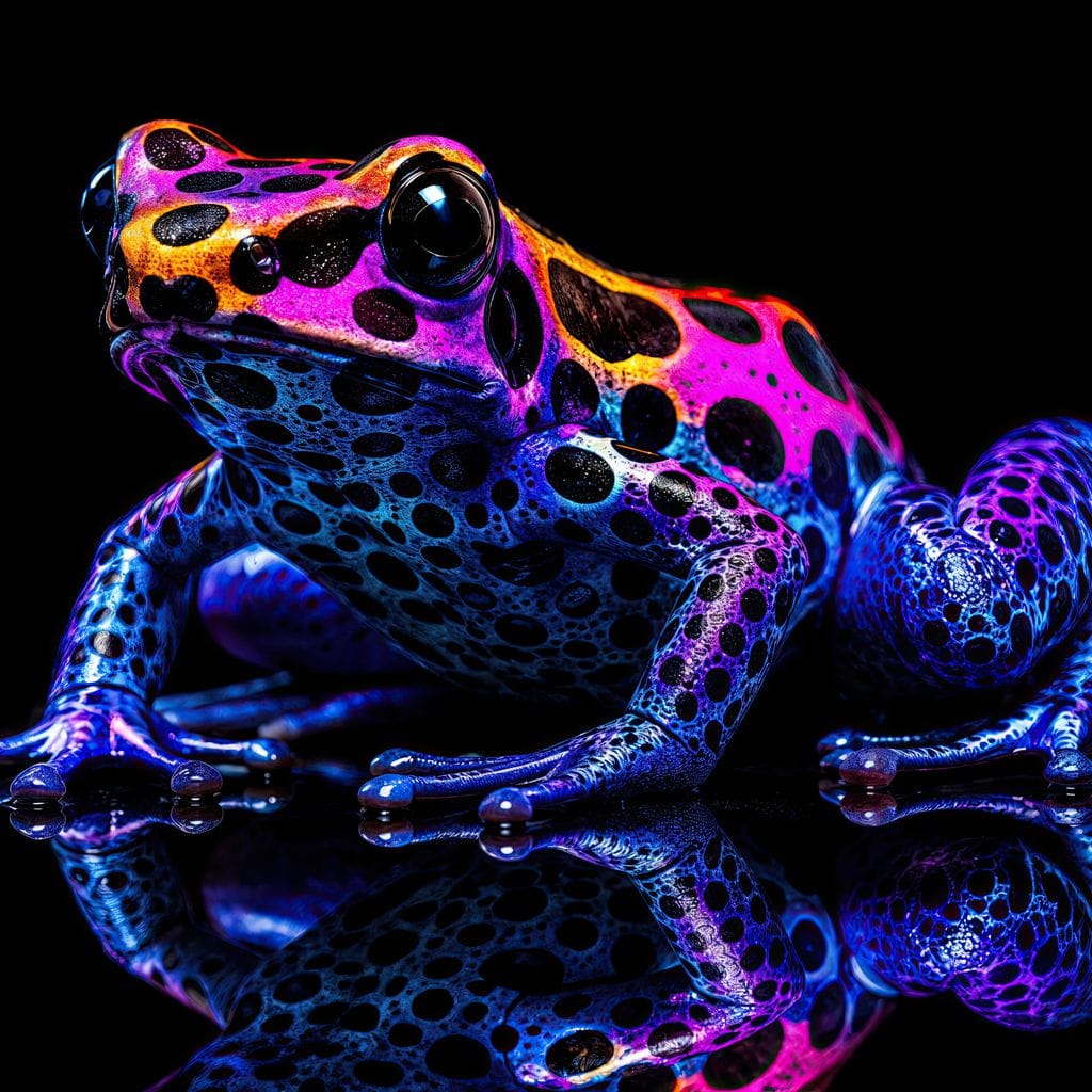 Electric Dart Frog Canvas Wall Art