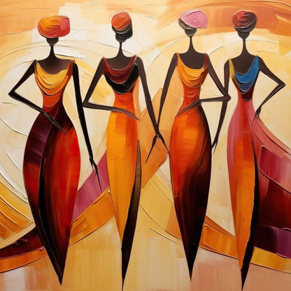 Golden Maroon Elegance Canvas Wall Art