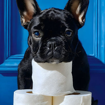French Bulldog Roll Guardian Canvas Wall Art
