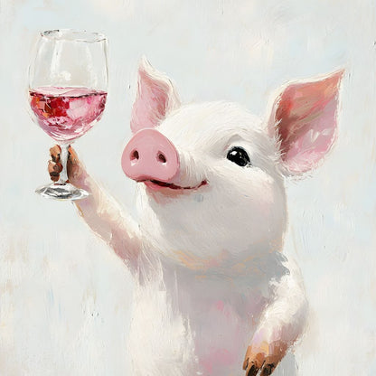 Porcine Toast of Joy Canvas Wall Art