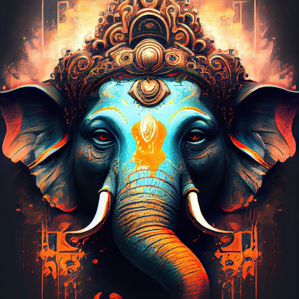 Ganesha's Strength Canvas Wall Art