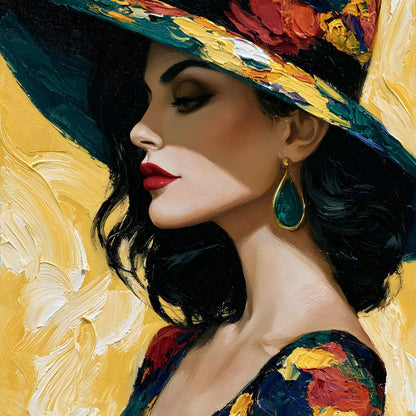 Golden Hour Couture Portrait Canvas Wall Art