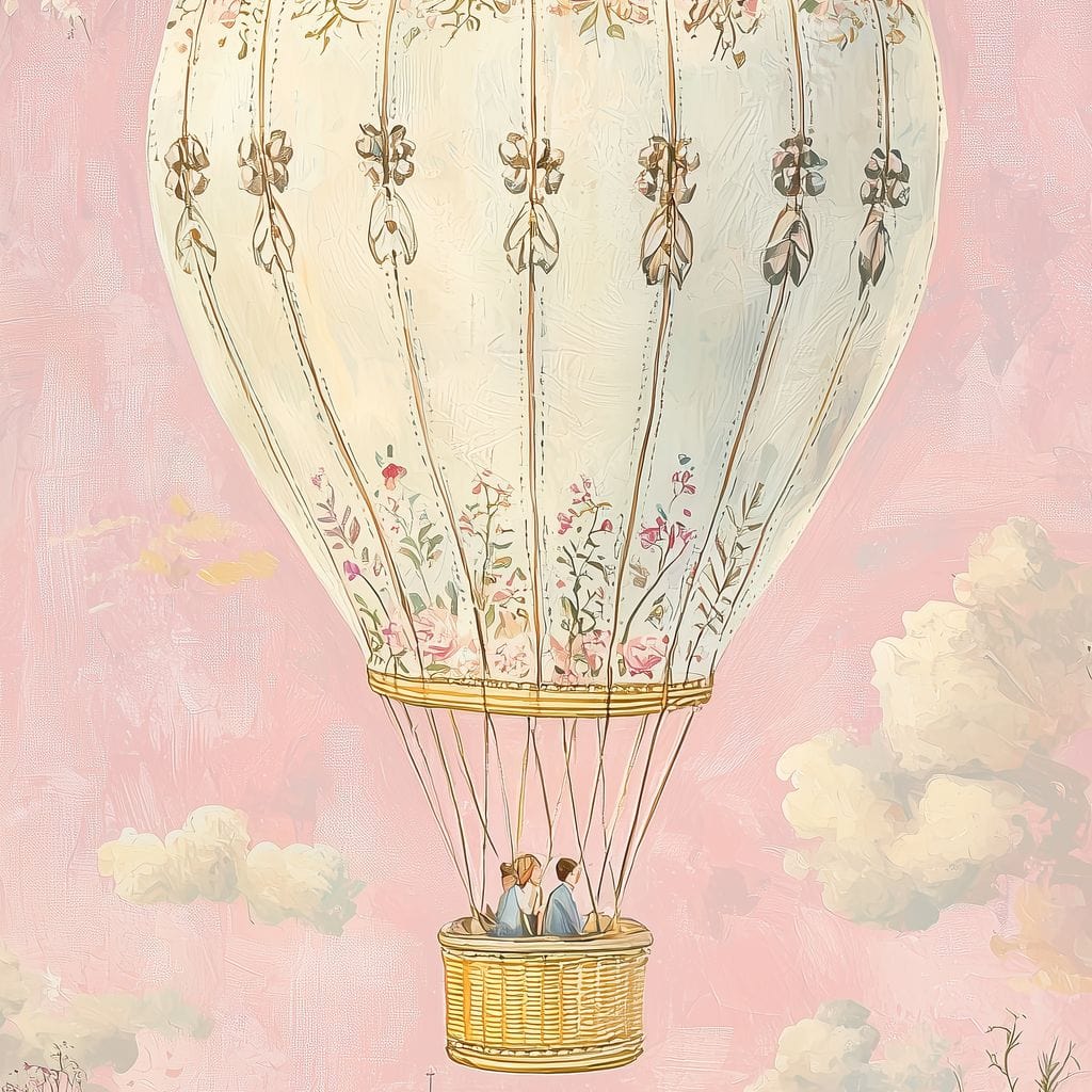 Whimsical Ballad of Airborne Dreams Canvas Wall Art
