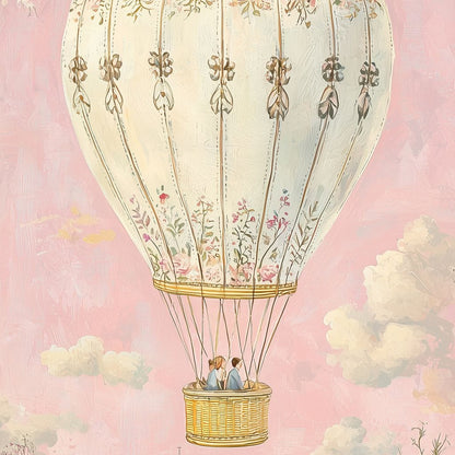 Whimsical Ballad of Airborne Dreams Canvas Wall Art