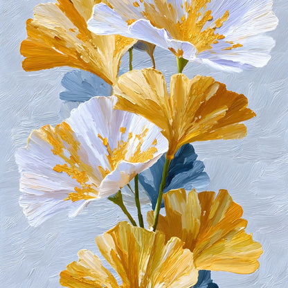 Golden Poppies Soft Light Canvas Wall Art