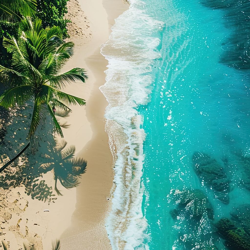 Tropical Serenity Beach Canvas Wall Art