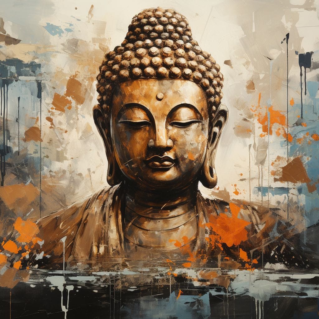 Buddha's Grace Canvas Wall Art