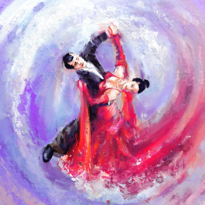 Ballroom Dancers Canvas Wall Art
