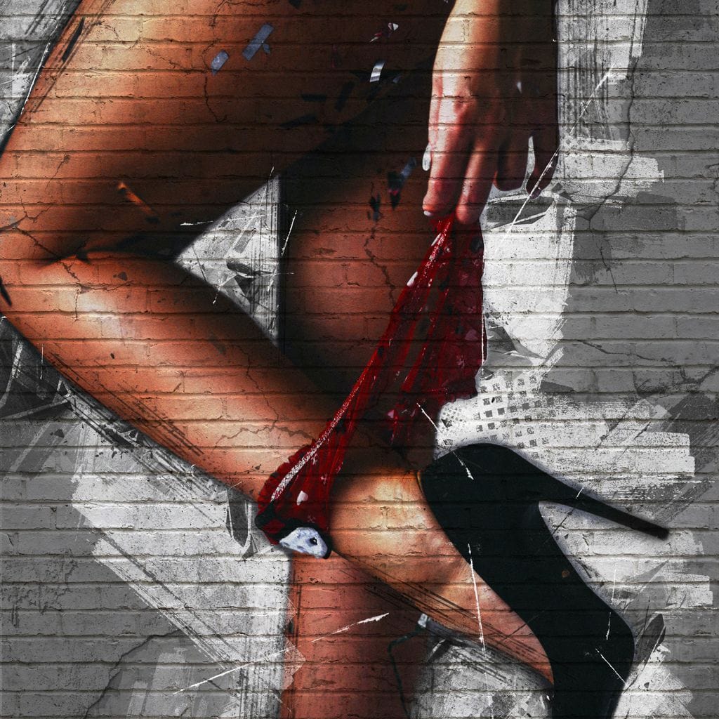 Sensual Graffiti Art Canvas Wall Art