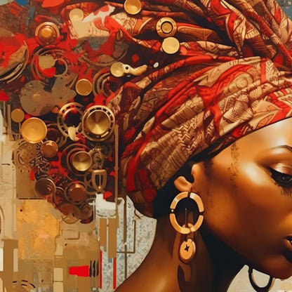 African Portrait Dingane Canvas Wall Art