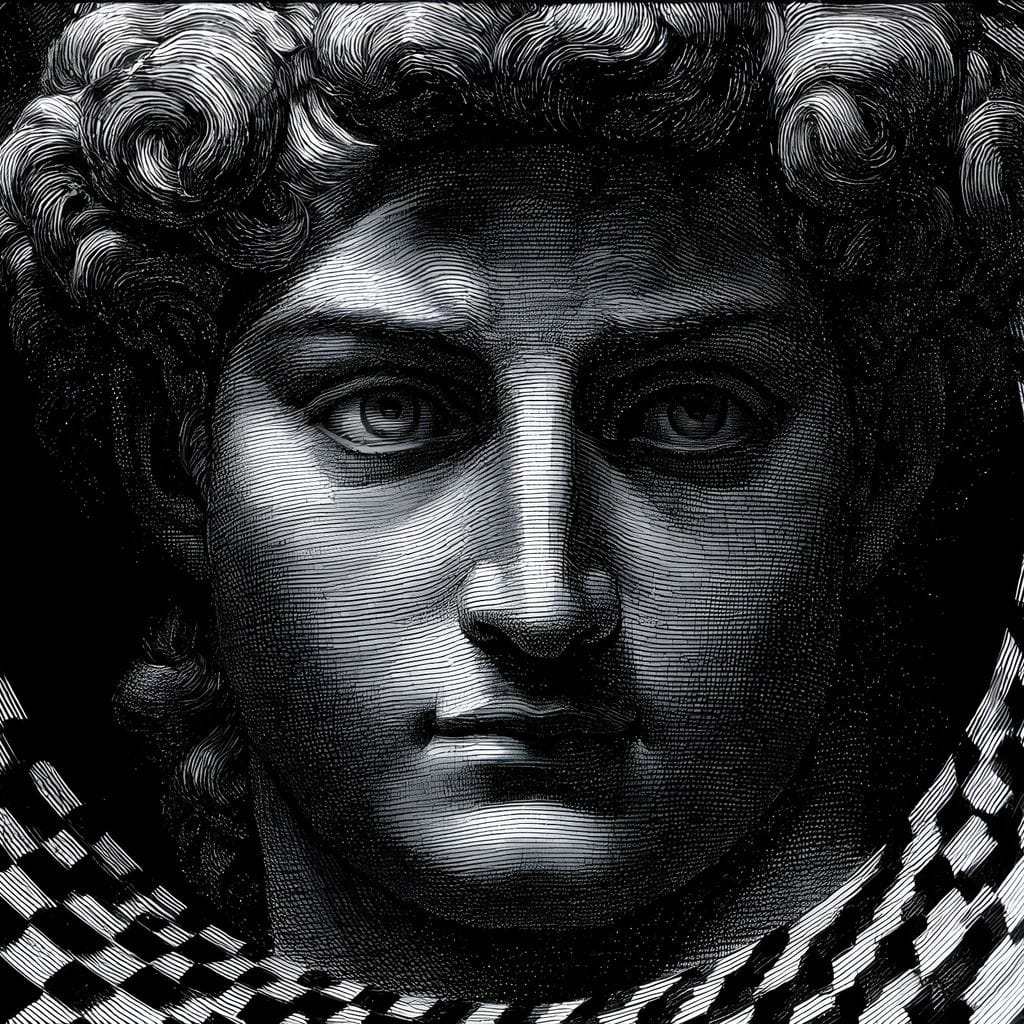Fragmented Logic Of The Marble Mind Canvas Wall Art