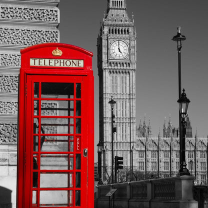 Westminster Phone Box Canvas Wall Art