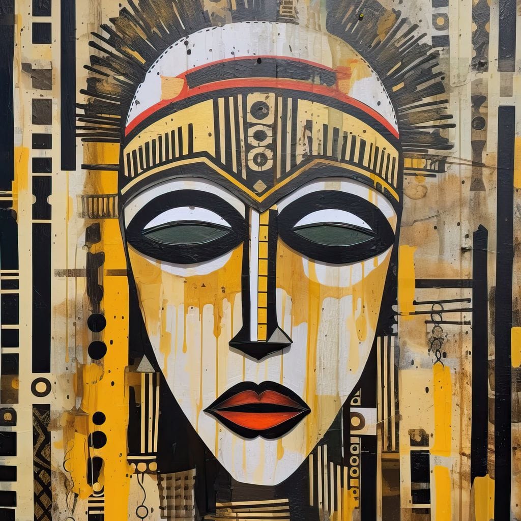 Tribal Mask 04 Canvas Wall Art