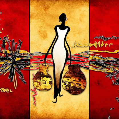 African Silhouette Canvas Wall Art