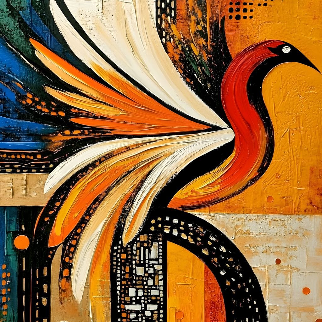 Vivid Phoenix Harmony Flight Canvas Wall Art