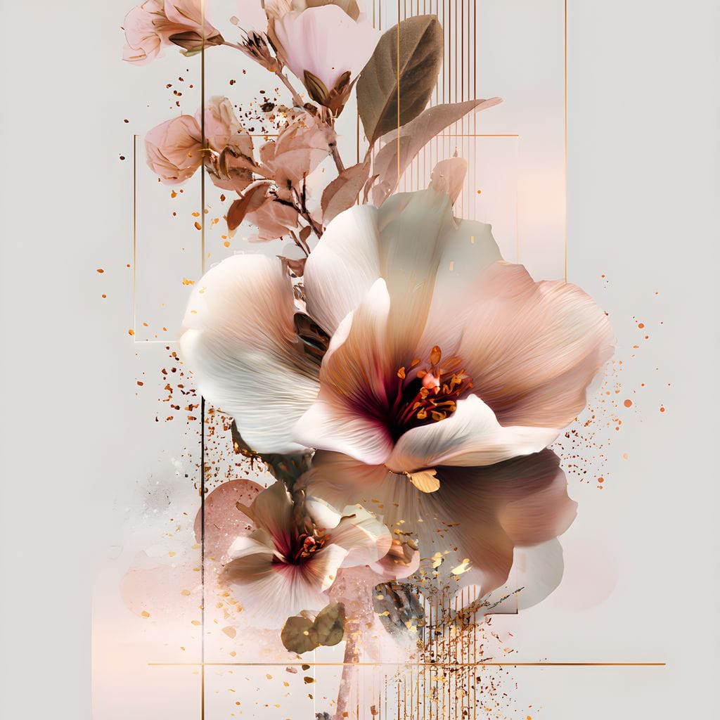 Delicate Petals Radiant Calm Canvas Wall Art