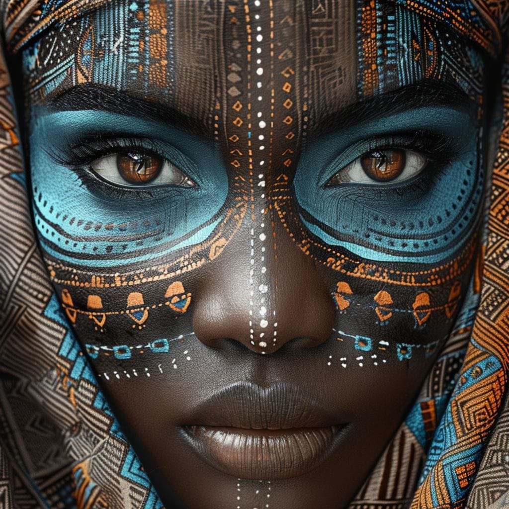 Tribal Beauty Unveiled Canvas Wall Art