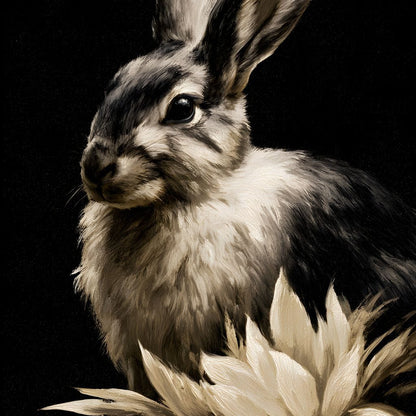 Quiet Contemplation Of The Wild Hare Canvas Wall Art