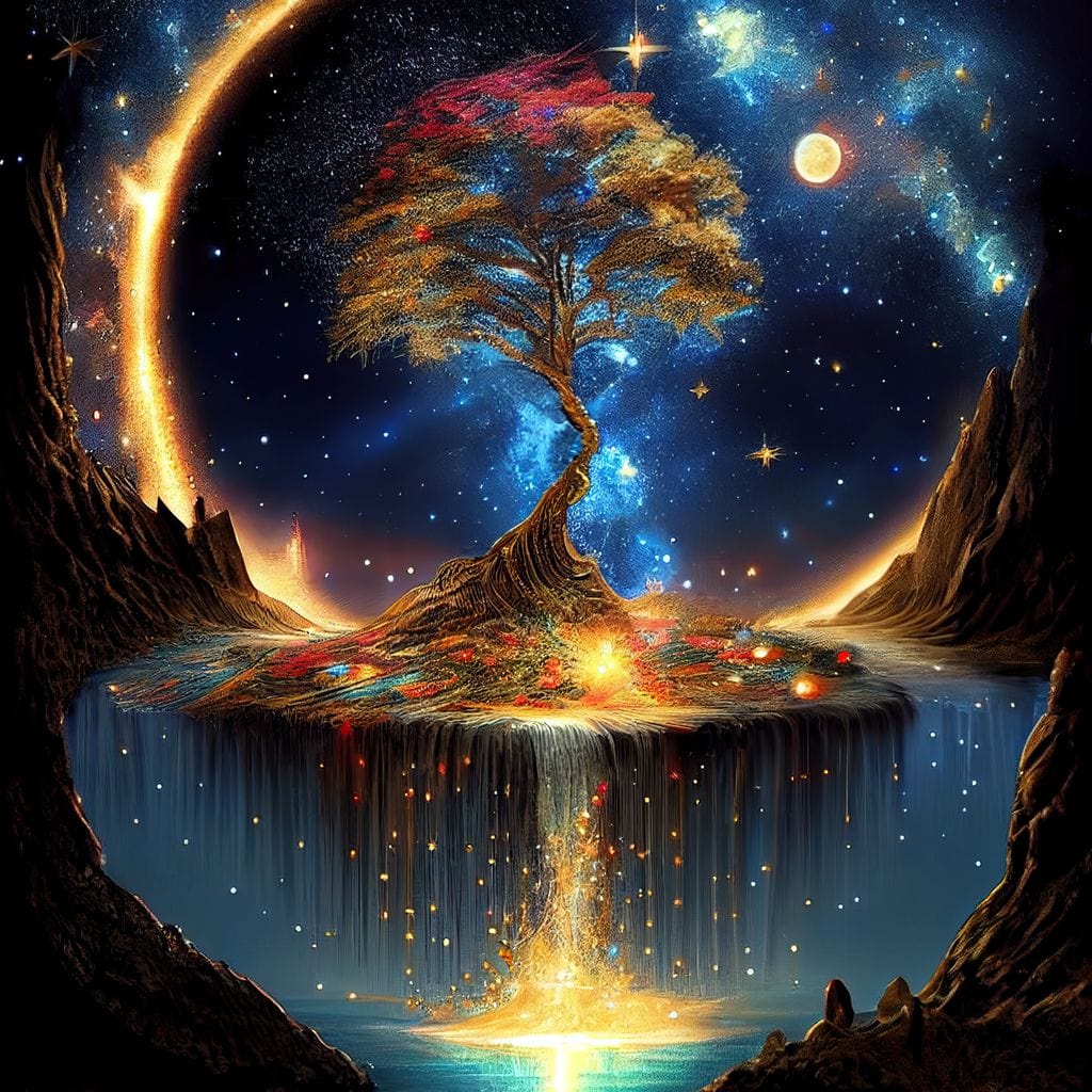 Mythical Tree Canvas Wall Art