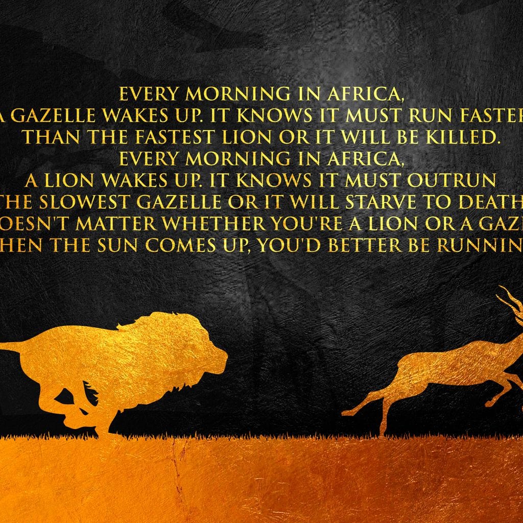 Lion & Gazelle Canvas Wall Art