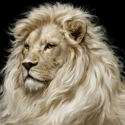 Noble Lion Mane of the Silent Plains Canvas Wall Art