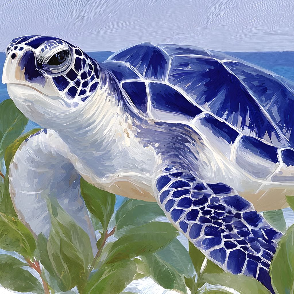 Ocean Voyager Sea Turtle Breeze Canvas Wall Art