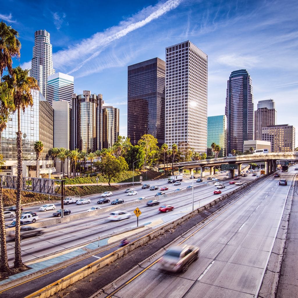 Los Angeles Skyline Canvas Wall Art