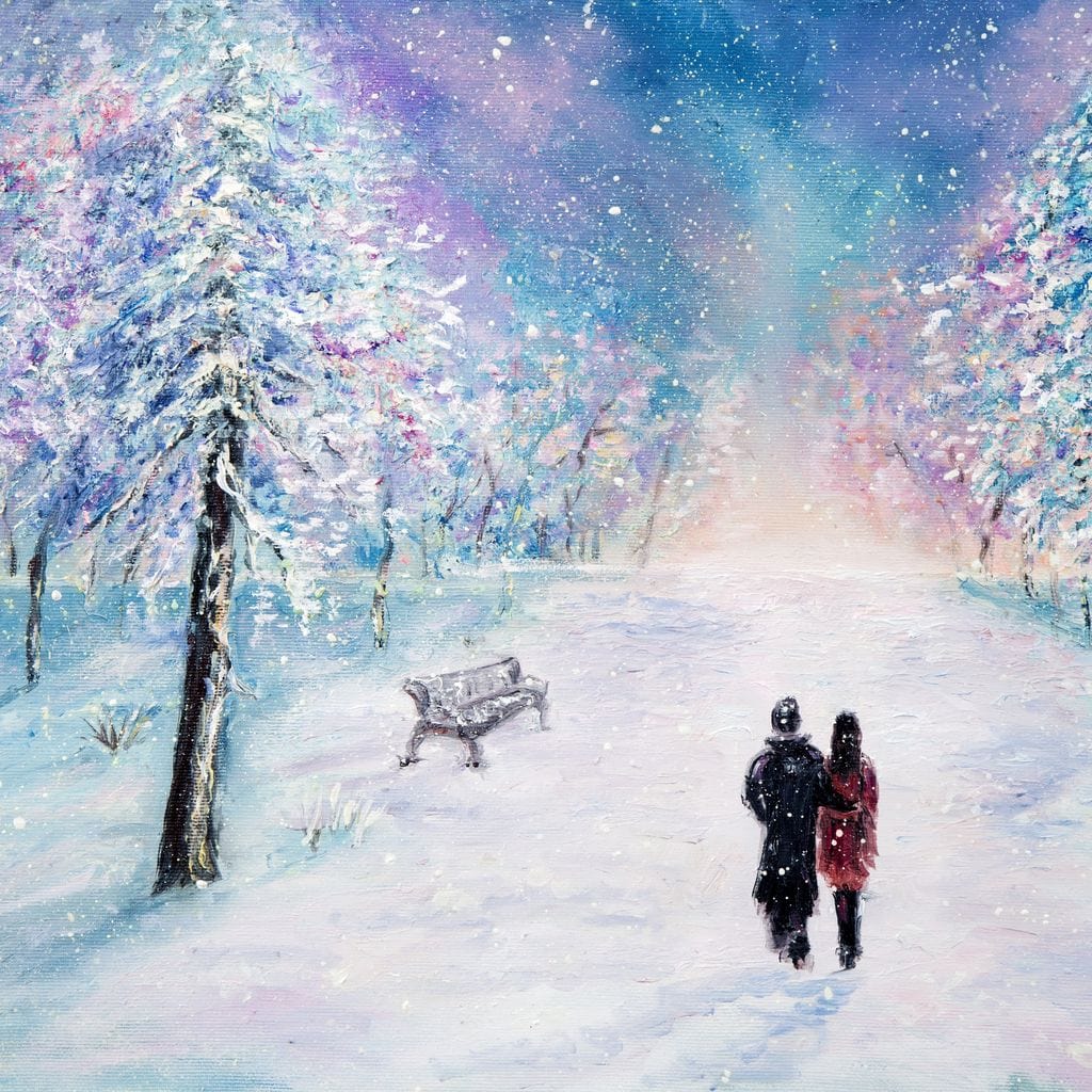 Winter Walk Canvas Wall Art