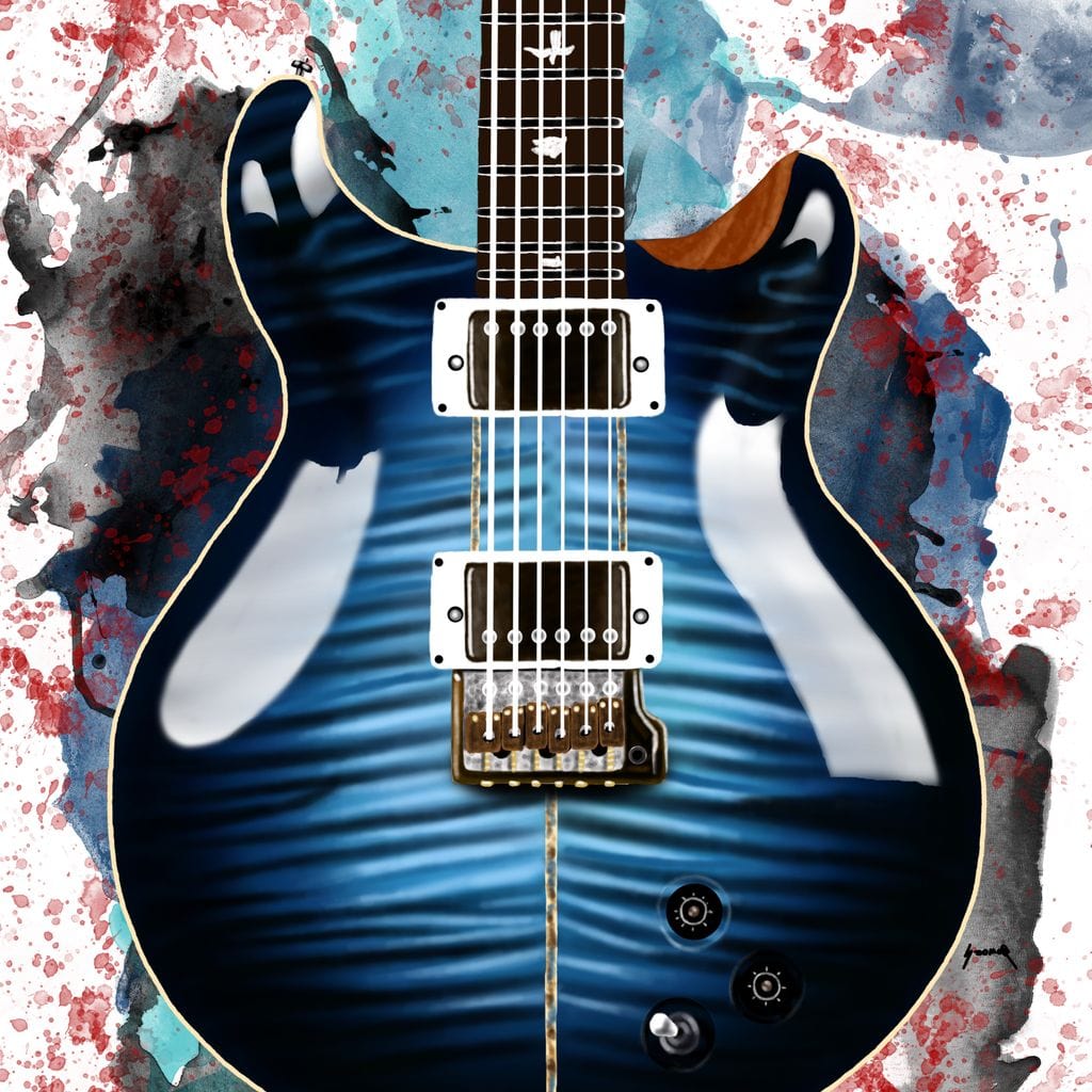 Santana's Electric Guitar Canvas Wall Art