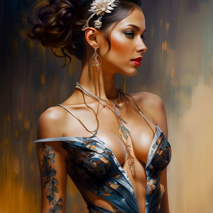 Female Portrait 071 Canvas Wall Art