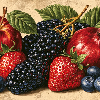Harvest Bounty from the Orchard Floor Canvas Wall Art