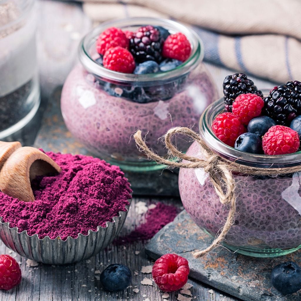 Chia Seeds & Acai Pudding Canvas Wall Art