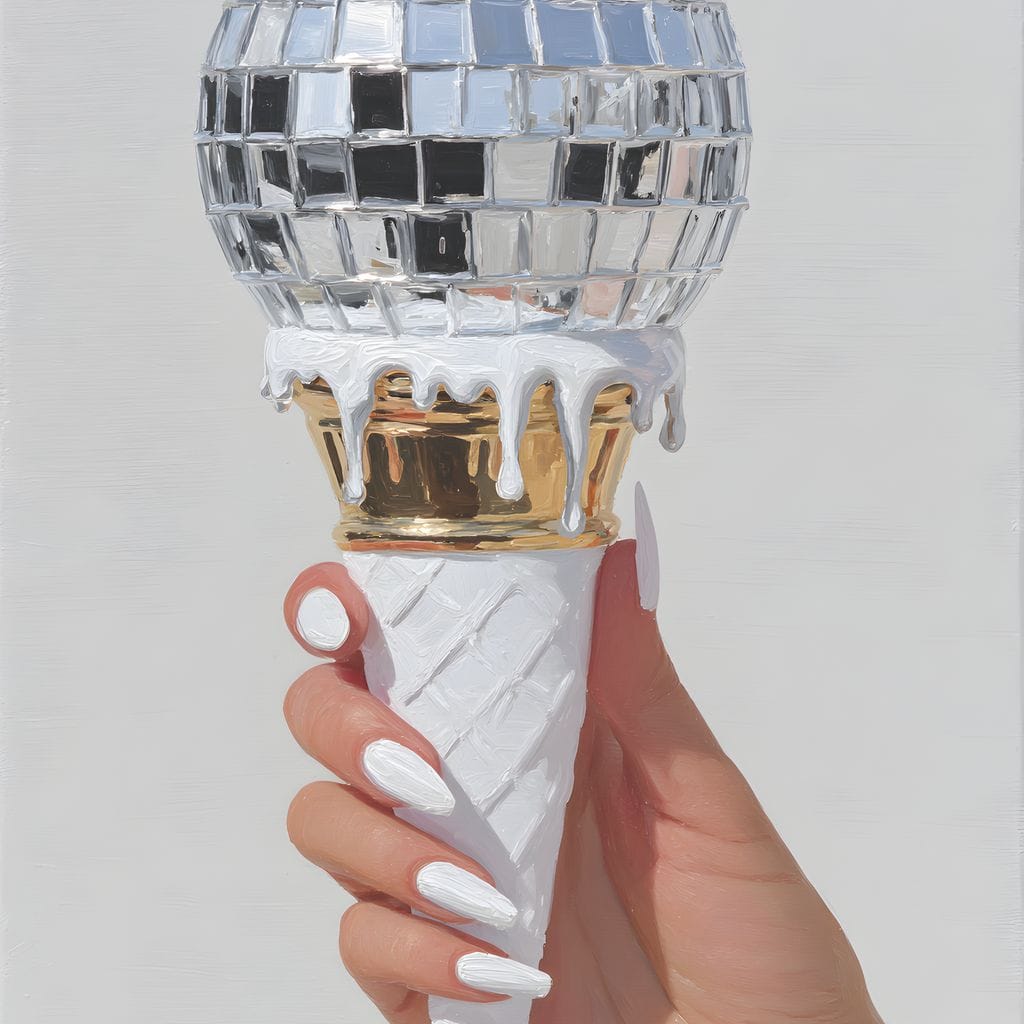Melting Disco Cone Pop Canvas Wall Art