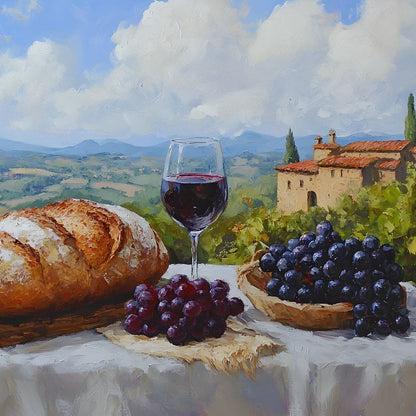 Tuscan Vineyard Bounty Canvas Wall Art