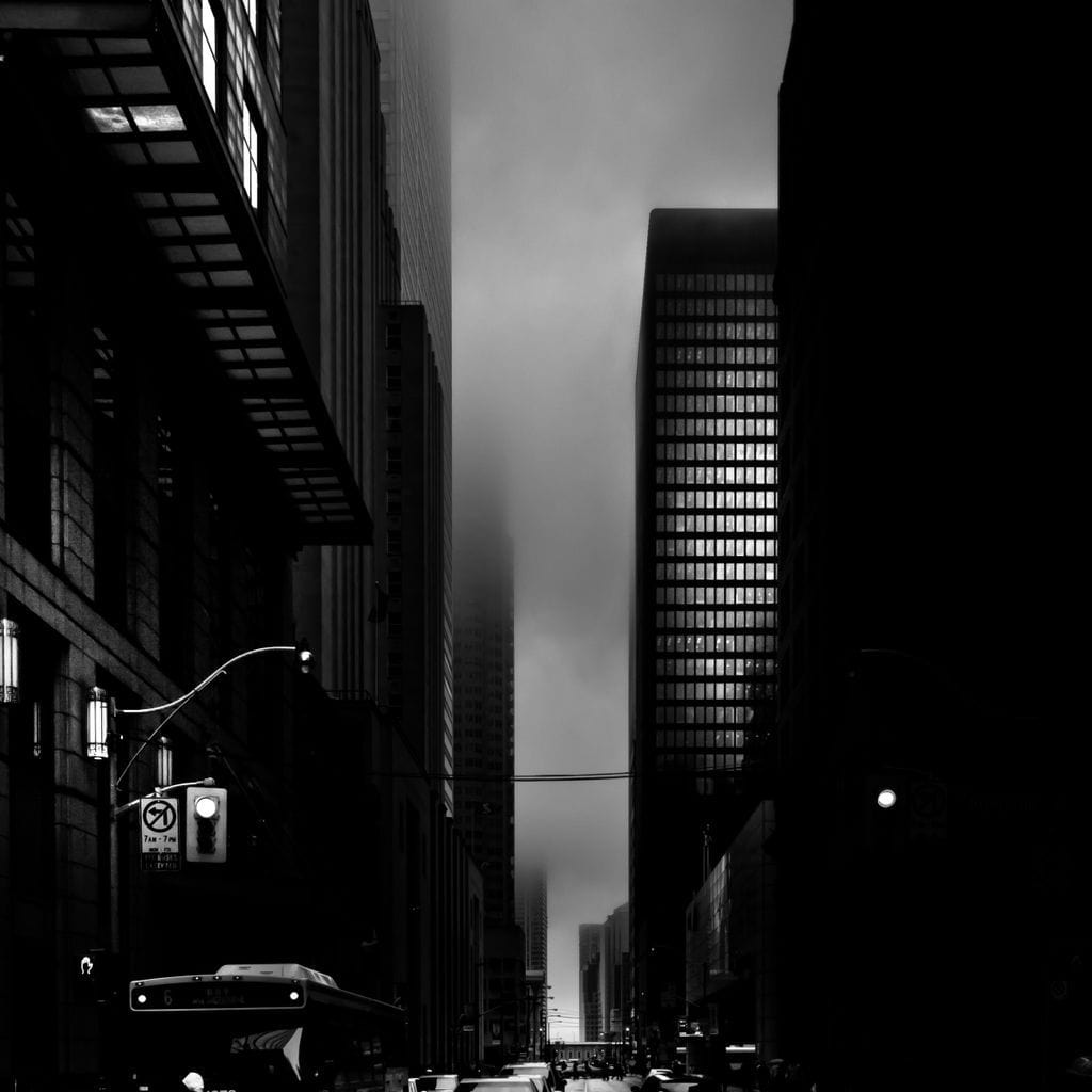Downtown Toronto Fogfest no35 Canvas Wall Art