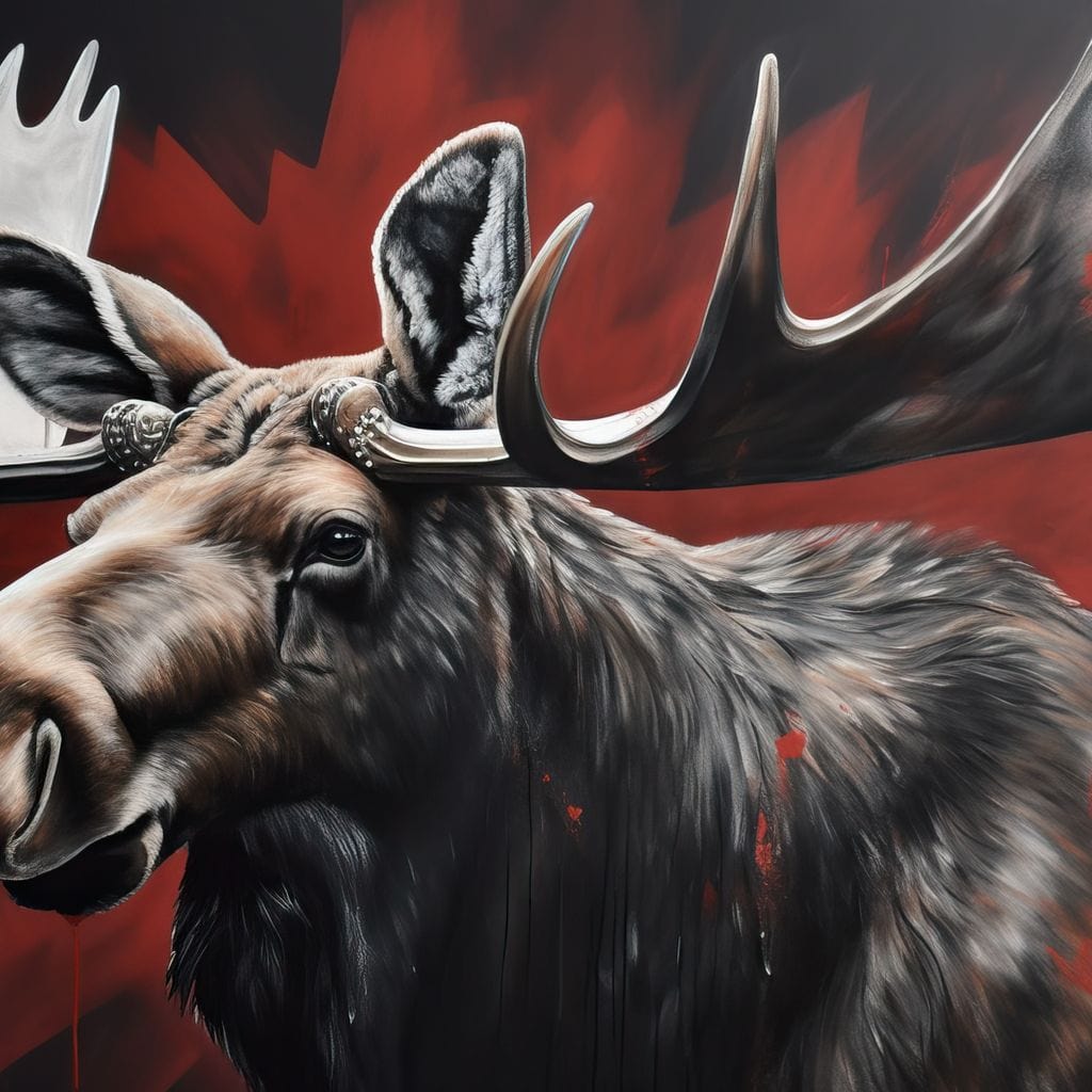 Canadian Moose Canvas Wall Art