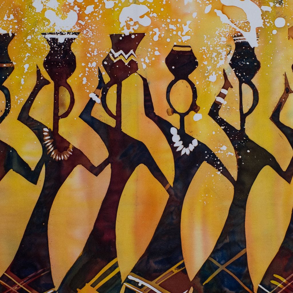 African Women with Jars Canvas Wall Art