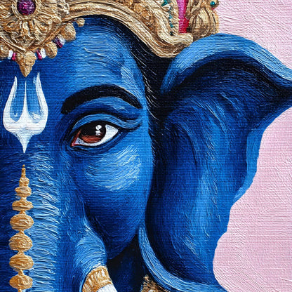 Lord Ganesha Blue Majesty Canvas Wall Art