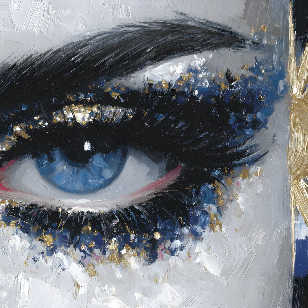Golden Sun Blue Eye Canvas Wall Art