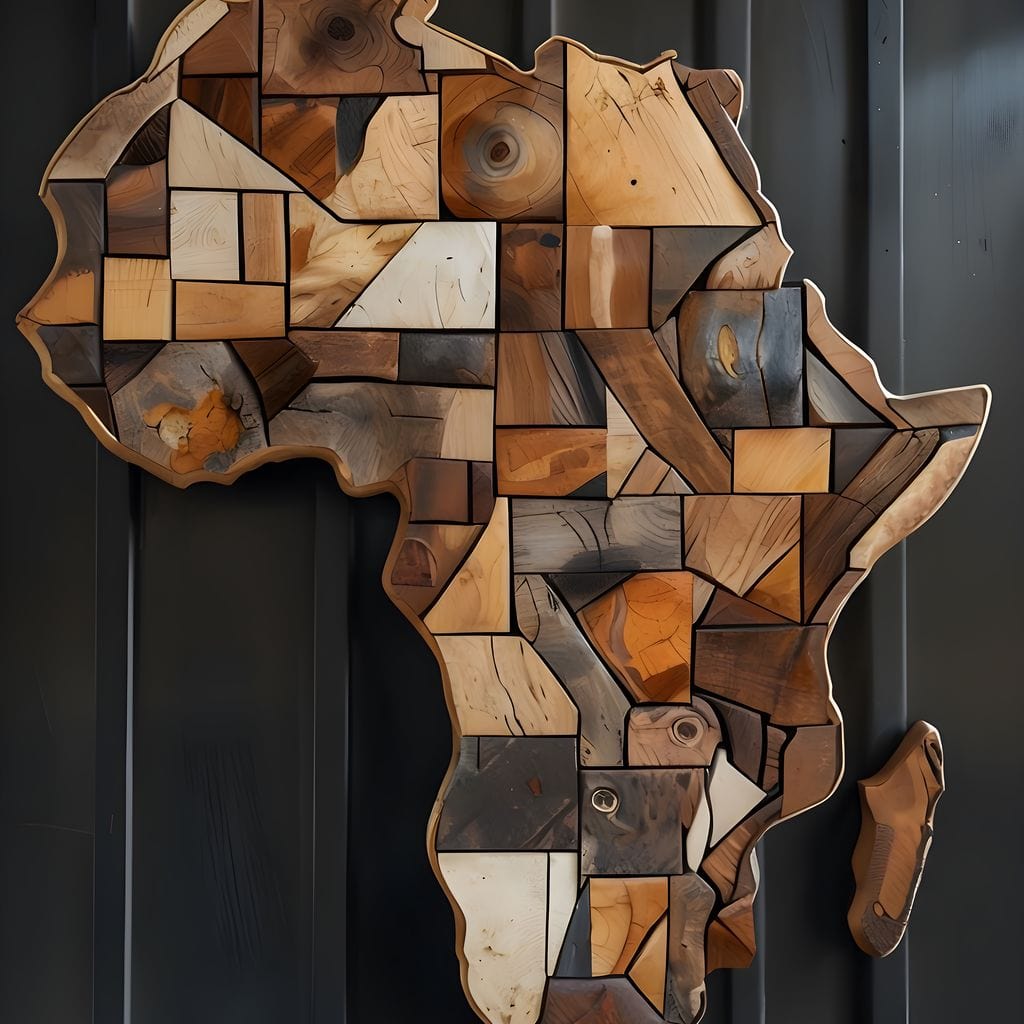 Africa Wooden Art Canvas Wall Art