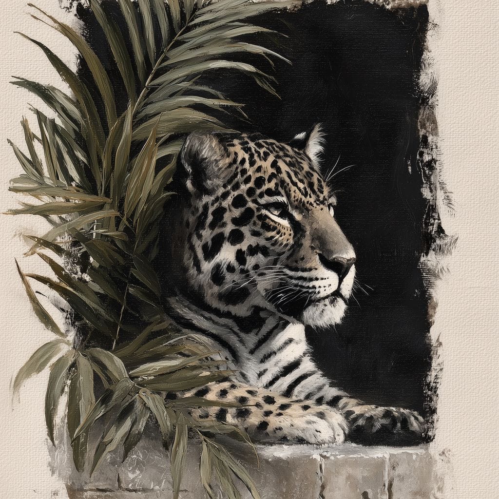 Silent Watcher at Stone Edge Canvas Wall Art