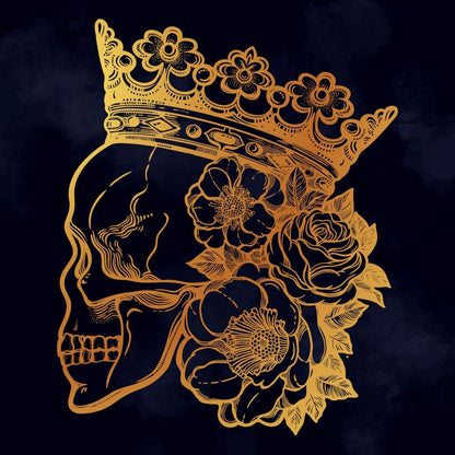 Skull Crown Canvas Wall Art