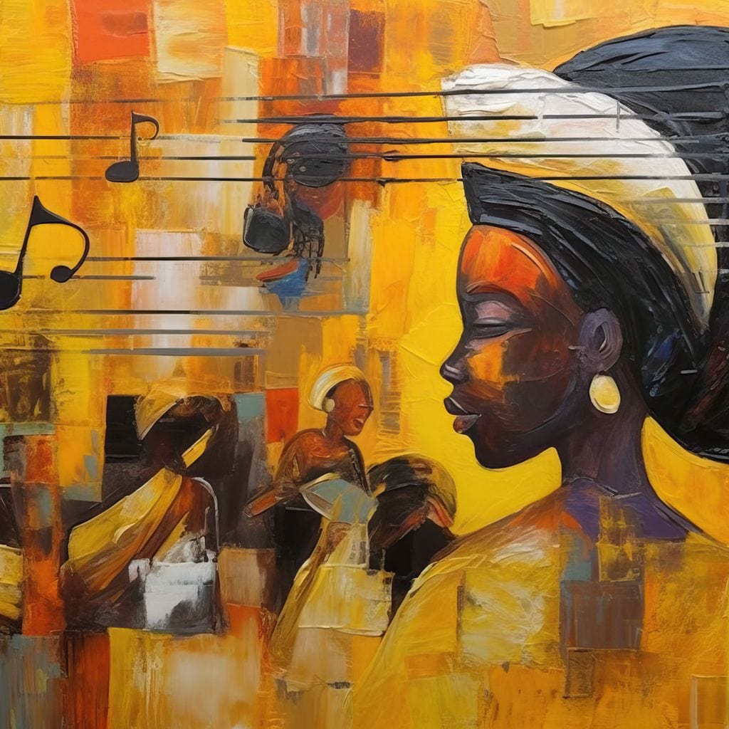 African Sounds 04 Canvas Wall Art