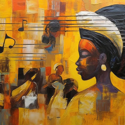 African Sounds 04 Canvas Wall Art