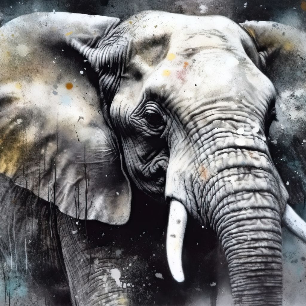 Urban Jungle: Elephant Canvas Wall Art