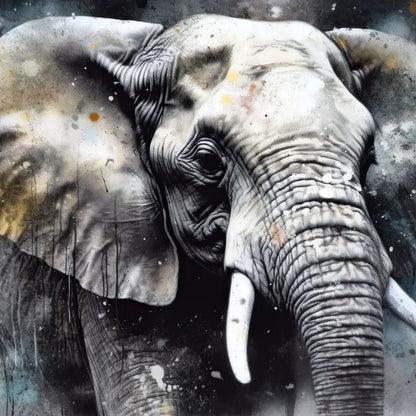 Urban Jungle: Elephant Canvas Wall Art