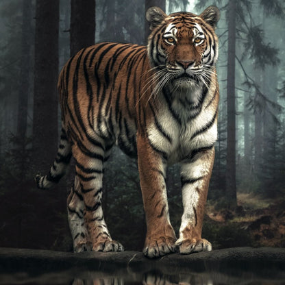 Tiger Reflection Canvas Wall Art
